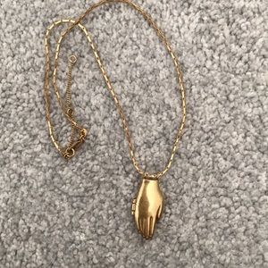 Madewell Hand Locket Pendant Necklace 